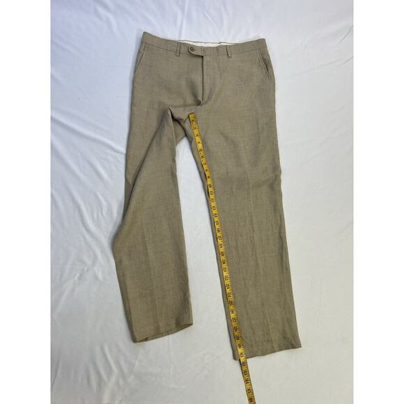 Men’s Linen Tan Pants | Made In Italy Size 36 - Picture 10 of 13